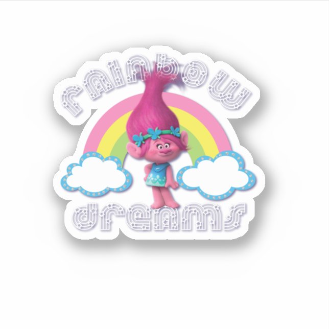 Trolls Rainbow Dreams Poppy  Sticker (Front)