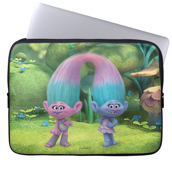 Trolls | Satin & Chenille Laptop Sleeve | Zazzle.com