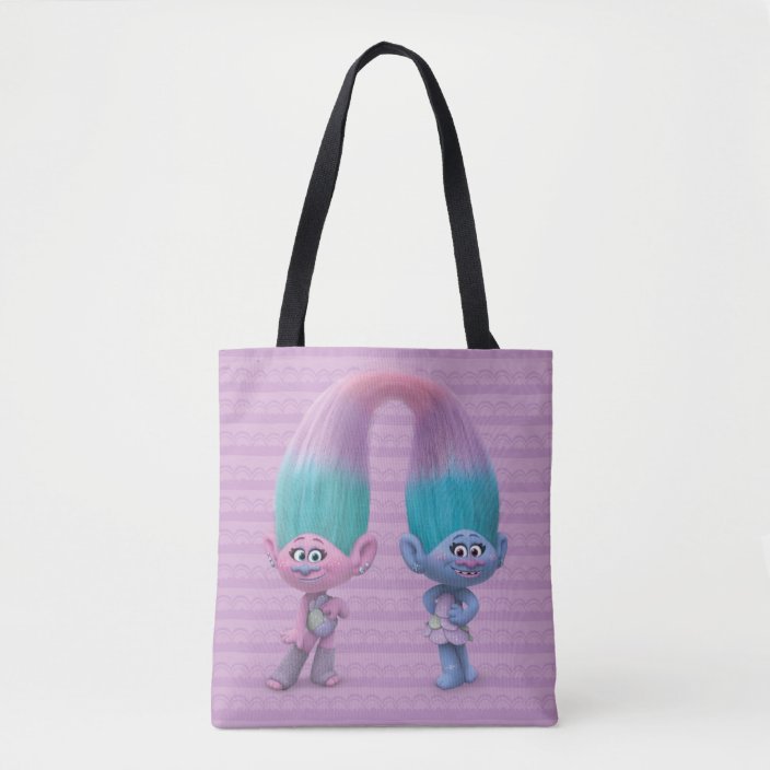 Trolls | Satin & Chenille Tote Bag | Zazzle.com