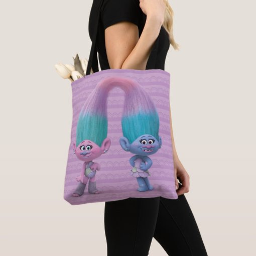 Trolls | Satin & Chenille Tote Bag | Zazzle