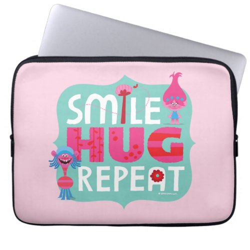 Trolls  Smile Hug Repeat Laptop Sleeve