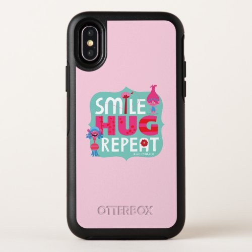 Trolls  Smile Hug Repeat OtterBox Symmetry iPhone X Case