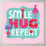 Trolls | Smile, Hug, Repeat Poster at Zazzle