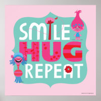 Trolls | Smile, Hug, Repeat Poster