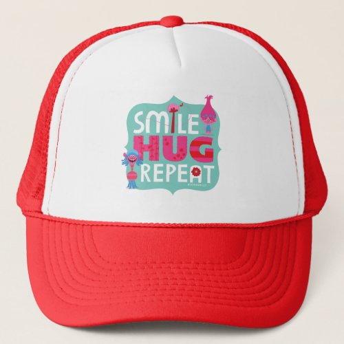 Trolls  Smile Hug Repeat Trucker Hat