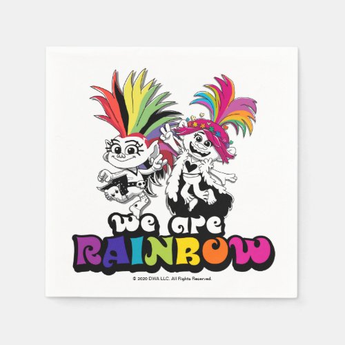 Trolls World Tour  Barb  Poppy We Are Rainbow Napkins