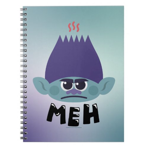 Trolls World Tour  Branch Meh Emoji Notebook