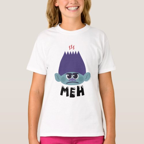 Trolls World Tour  Branch Meh Emoji T_Shirt