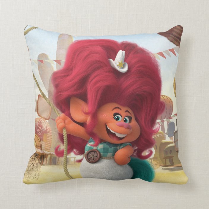 Trolls World Tour | Delta Dawn With Her Lasso Throw Pillow | Zazzle.com