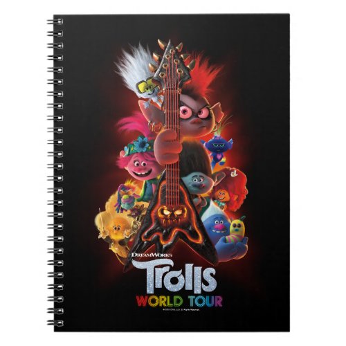 Trolls World Tour  Guitar Movie Poster Notebook