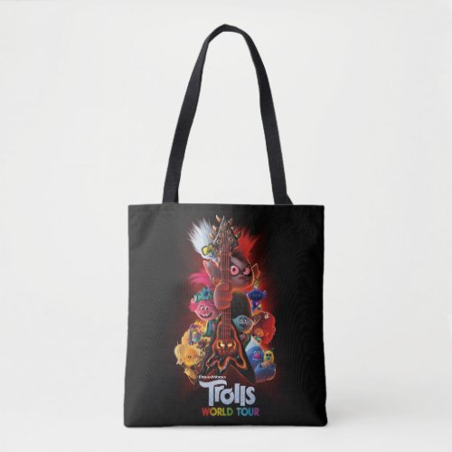 Trolls World Tour  Guitar Movie Poster Tote Bag