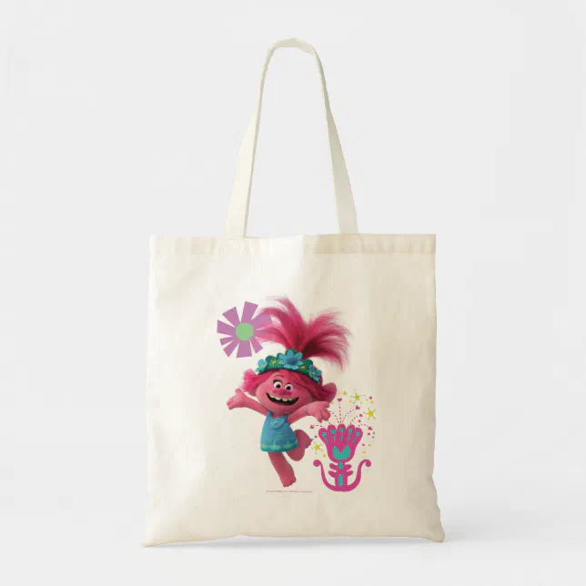 Trolls World Tour Poppy Jumping For Joy Tote Bag Zazzle 