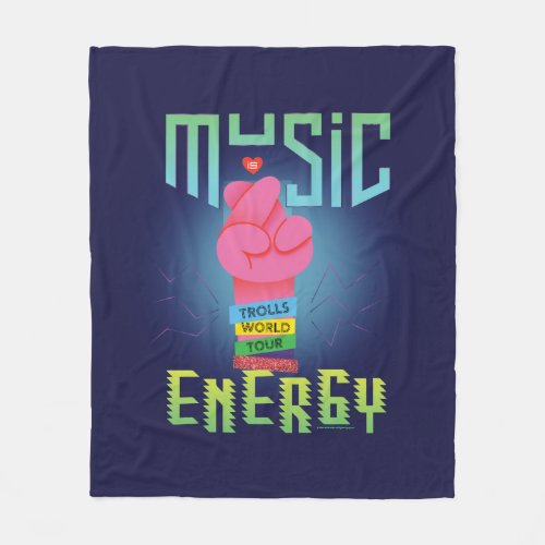 Trolls World Tour  Poppy Music Energy Fleece Blanket