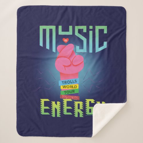 Trolls World Tour  Poppy Music Energy Sherpa Blanket