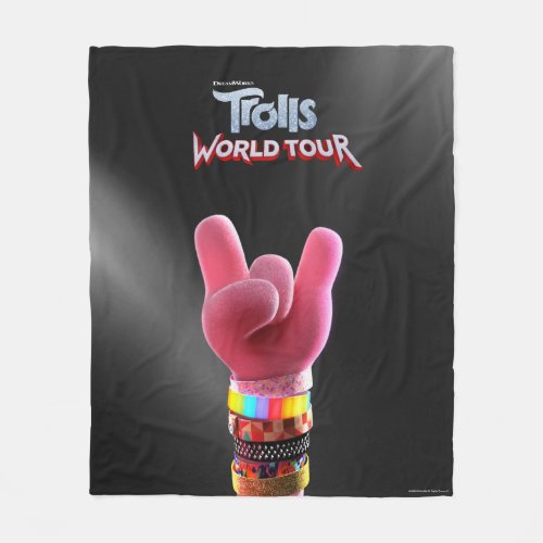 Trolls World Tour  Poppy Rock Hand Poster Fleece Blanket