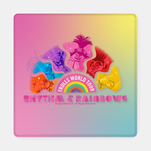 Trolls World Tour  Rhythm  Rainbows Coaster Set