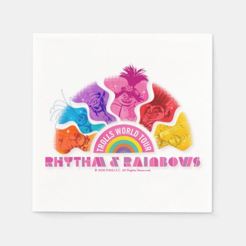 Trolls World Tour  Rhythm  Rainbows Napkins