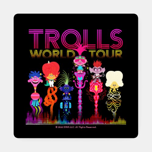 Trolls World Tour  Six String Leaders Coaster Set