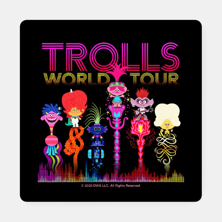 Trolls World Tour | Six String Leaders Coaster Set | Zazzle