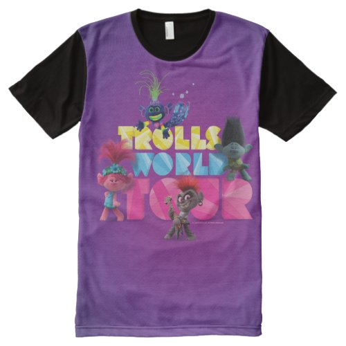 Trolls World Tour  Trollex Poppy Branch  Barb All_Over_Print T_Shirt