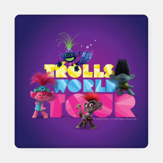 Trolls World Tour | Trollex, Poppy, Branch, & Barb Coaster Set | Zazzle.com