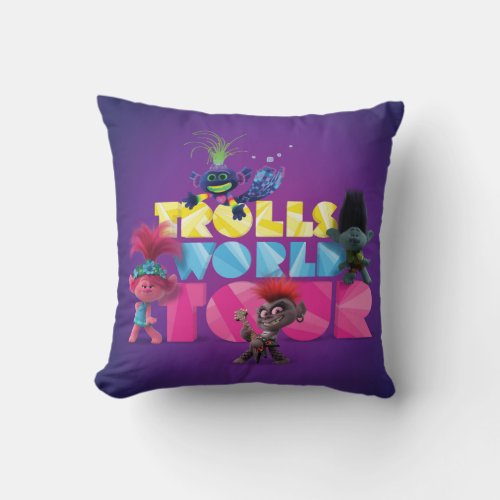 Trolls World Tour  Trollex Poppy Branch  Barb Throw Pillow
