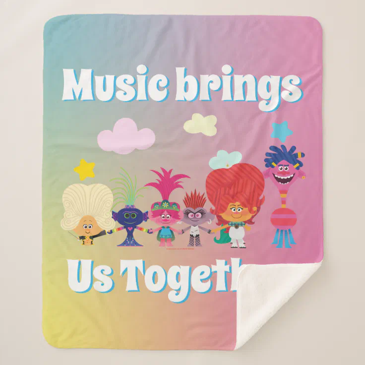 Trolls World Tour United Troll Tribes Sherpa Blanket Zazzle 4393