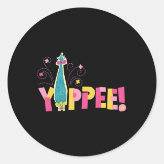 Trolls Yippee Smidge Classic Round Sticker
