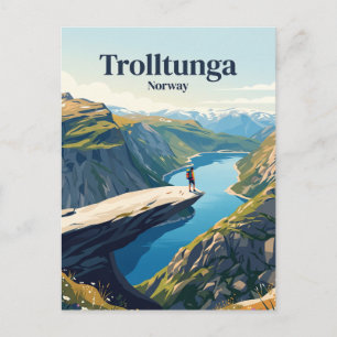 Trolltunga Norway Postcard
