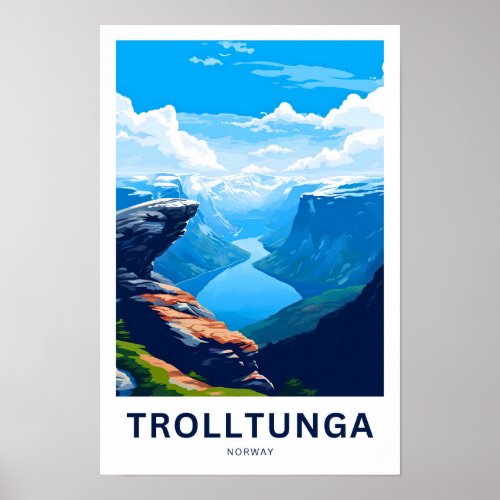 Trolltunga Norway Travel Print