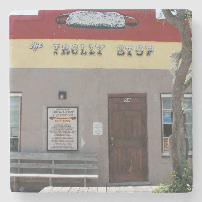 Trolly Stop Stone Coaster (Front)