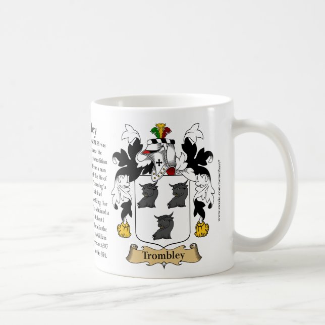 Trombley, the Origin, the Meaning and the Crest Coffee Mug (Right)