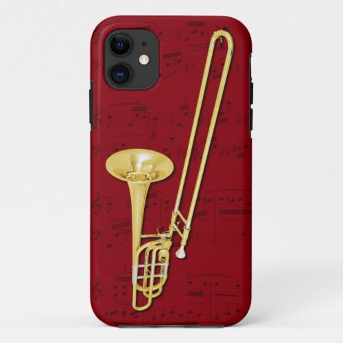 Trombone bass phone case Pick color iPhone 11 Case