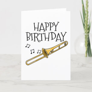 Trombone Birthday Card Trombonist Brass Musician