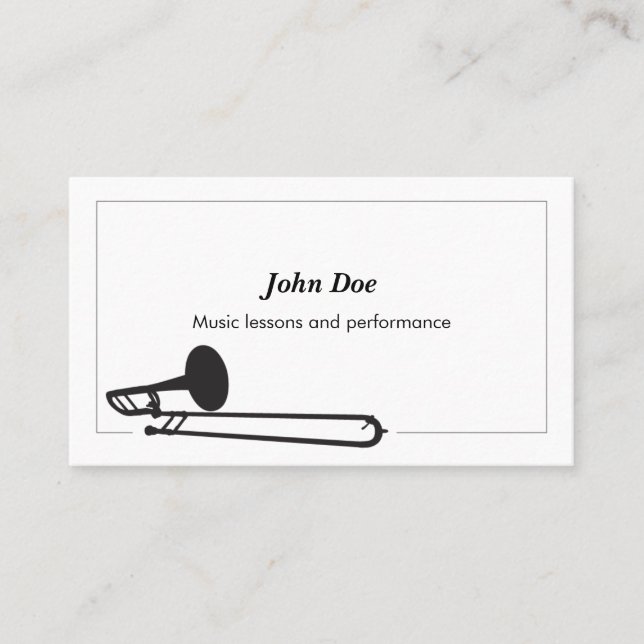 Trombone Business Card (Front)
