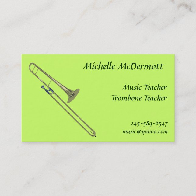 Trombone Business Card (Front)