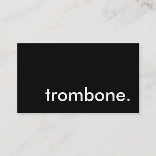 trombone business card