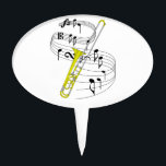 Trombone Cake Topper<br><div class="desc">Music makers celebrate! Proudly announce to the world, I Play the Trombone!</div>
