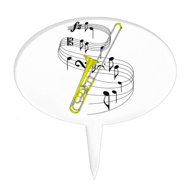 Trombone Cake Topper (Front)