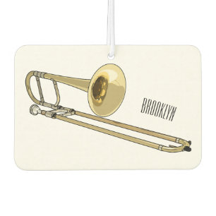 Trombone cartoon illustration air freshener