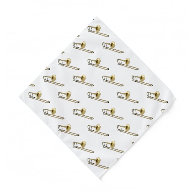 Trombone cartoon illustration bandana (Front)