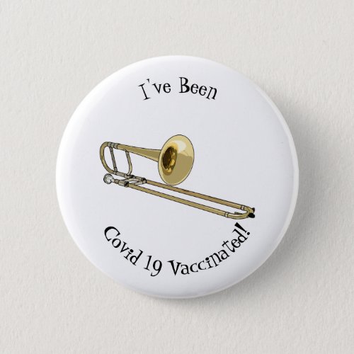 Trombone cartoon illustration button