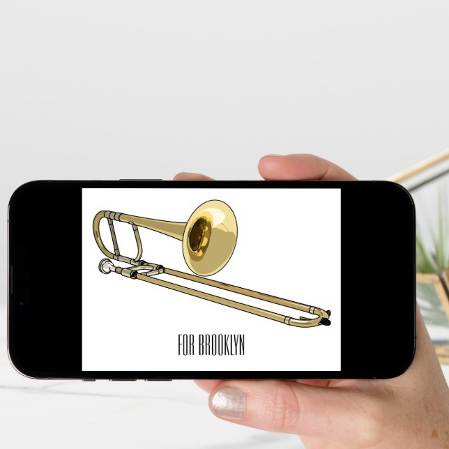 Trombone cartoon illustration card (Front Digital)