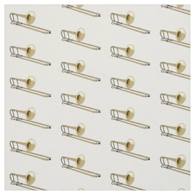 Trombone cartoon illustration fabric (Swatch)