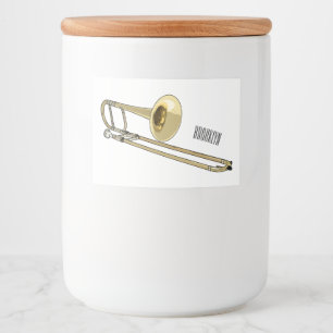 Trombone cartoon illustration food label