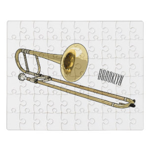 Trombone cartoon illustration jigsaw puzzle
