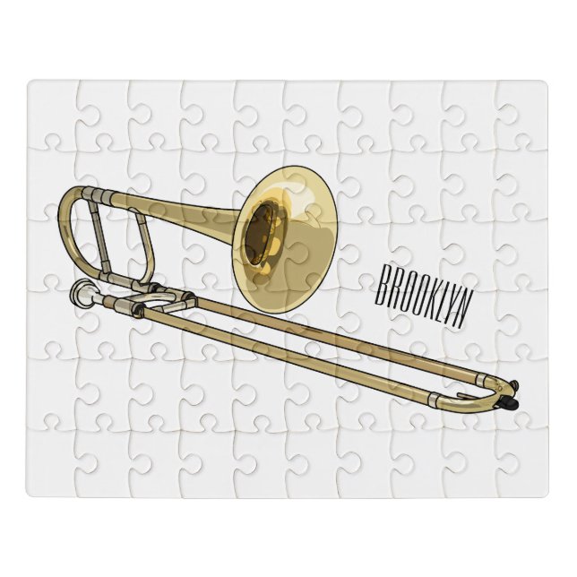Trombone cartoon illustration jigsaw puzzle (Puzzle Horizontal)