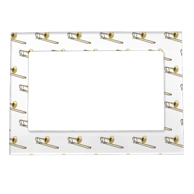 Trombone cartoon illustration magnetic frame (Front)