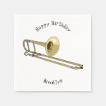 Trombone cartoon illustration napkins