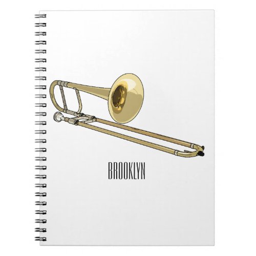 Trombone cartoon illustration notebook